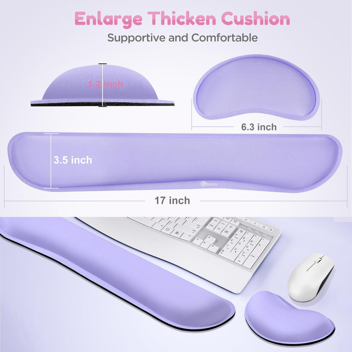 Gimars Memory Foam Wrist Rest for Computer Keyboard, Wrist Support for Office Gaming