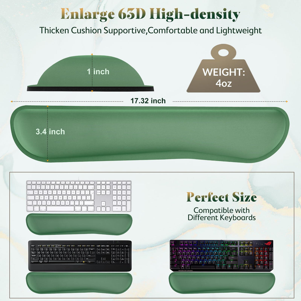 Gimars Memory Foam Wrist Rest for Computer Keyboard, Wrist Support for Office Gaming