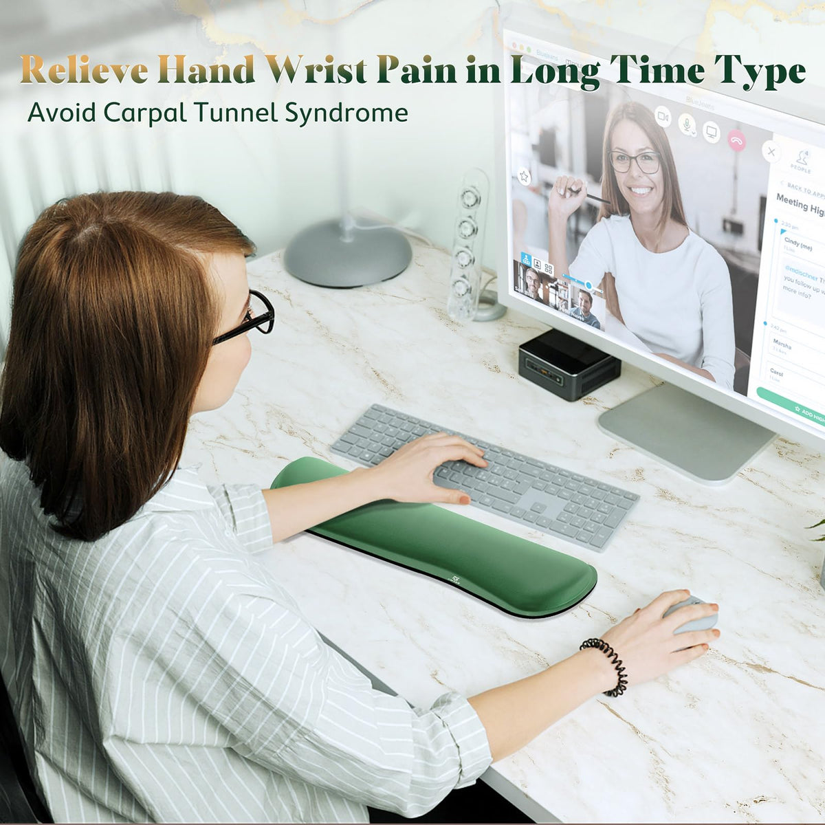 Gimars Memory Foam Wrist Rest for Computer Keyboard, Wrist Support for Office Gaming