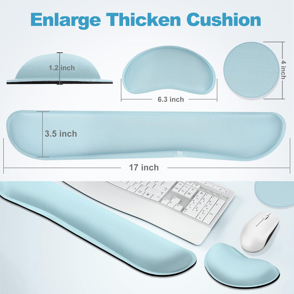 Gimars Memory Foam Wrist Rest for Computer Keyboard, Wrist Support for Office Gaming