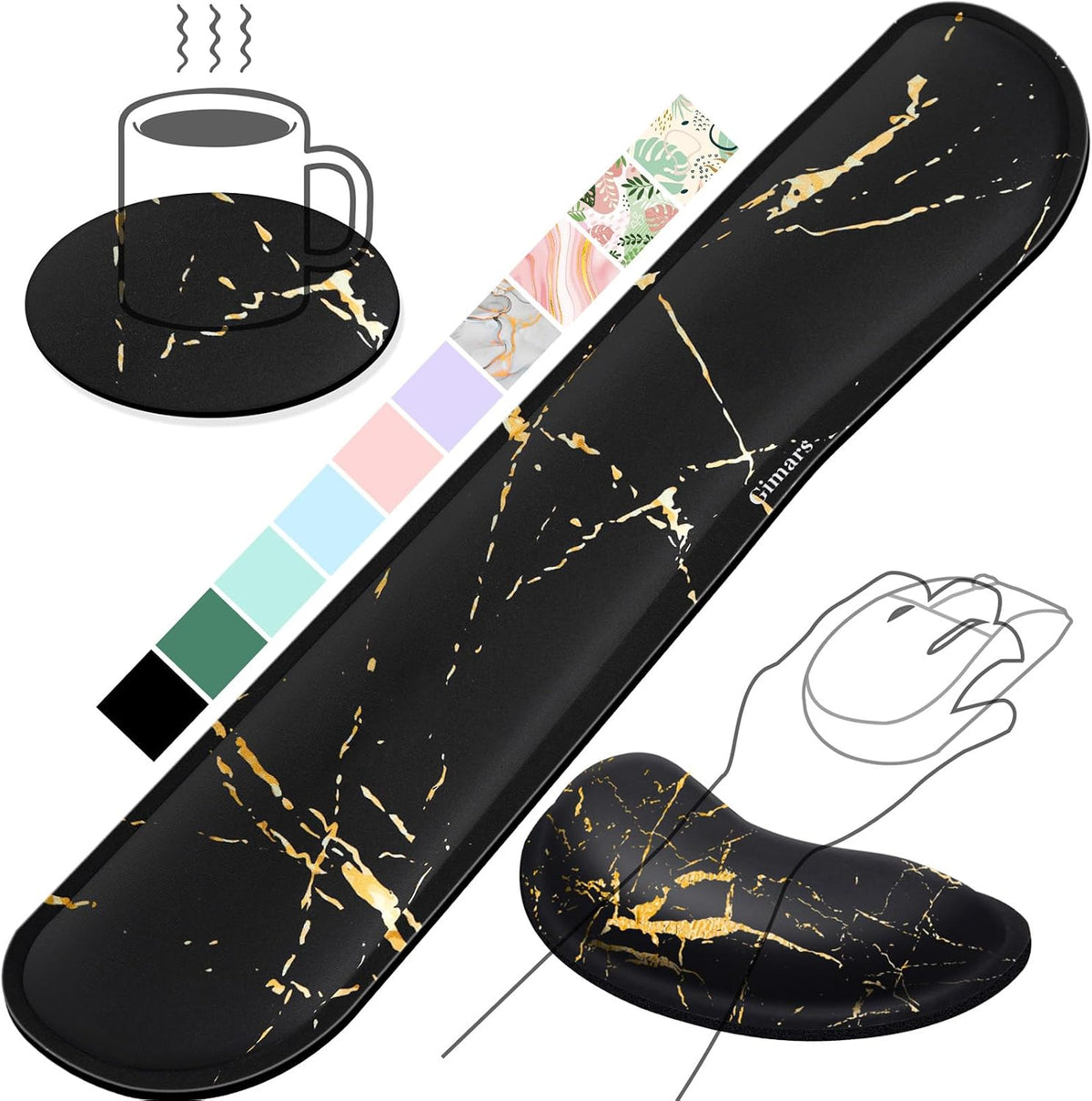 Gimars Memory Foam Wrist Rest for Computer Keyboard, Wrist Support for Office Gaming