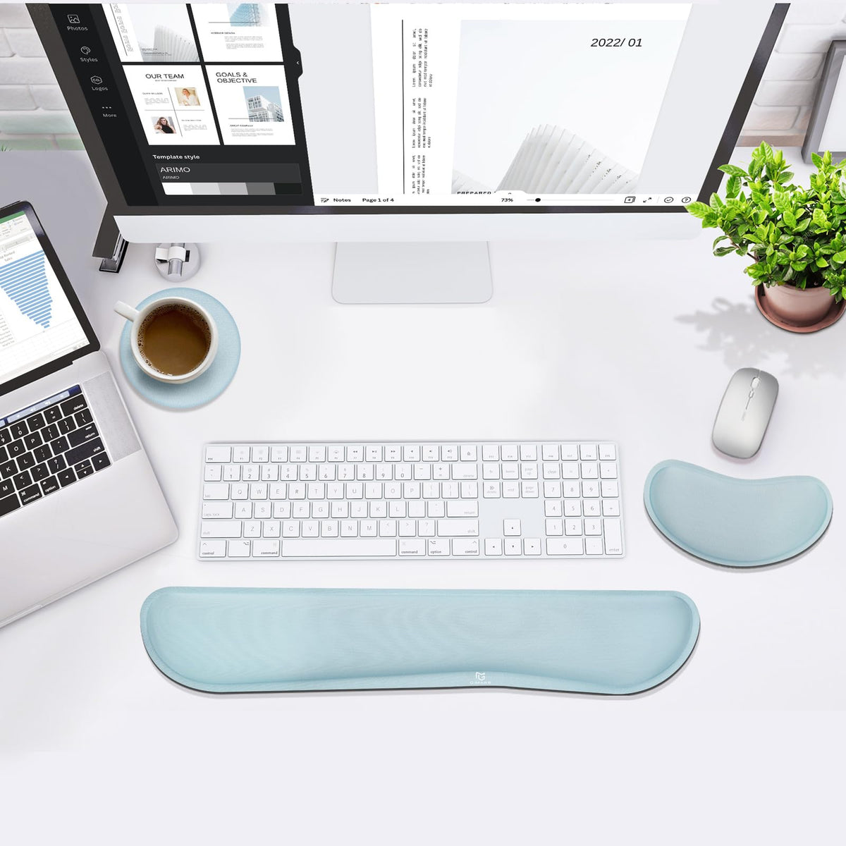 Gimars Memory Foam Wrist Rest for Computer Keyboard, Wrist Support for Office Gaming