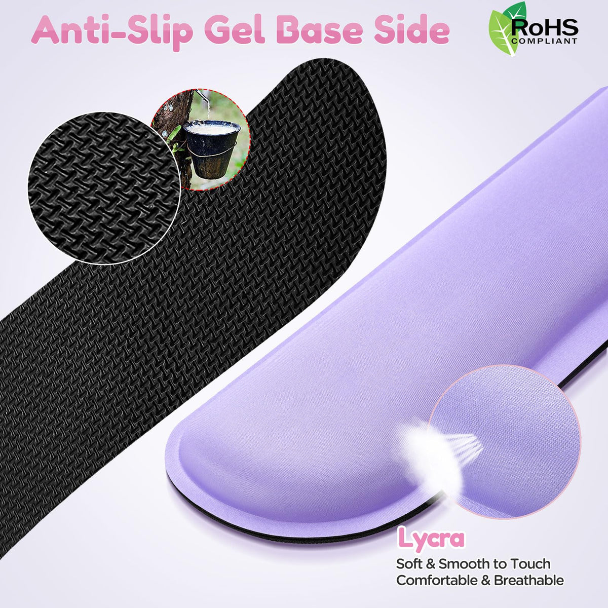 Gimars Memory Foam Wrist Rest for Computer Keyboard, Wrist Support for Office Gaming