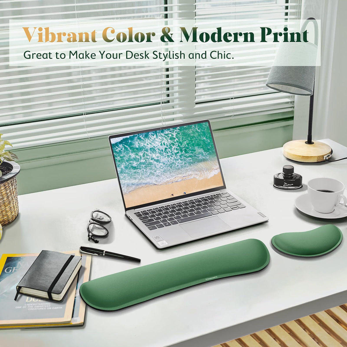 Gimars Memory Foam Wrist Rest for Computer Keyboard, Wrist Support for Office Gaming