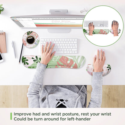 Gimars Memory Foam Wrist Rest for Computer Keyboard, Wrist Support for Office Gaming