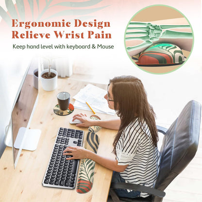 Gimars Memory Foam Wrist Rest for Computer Keyboard, Wrist Support for Office Gaming