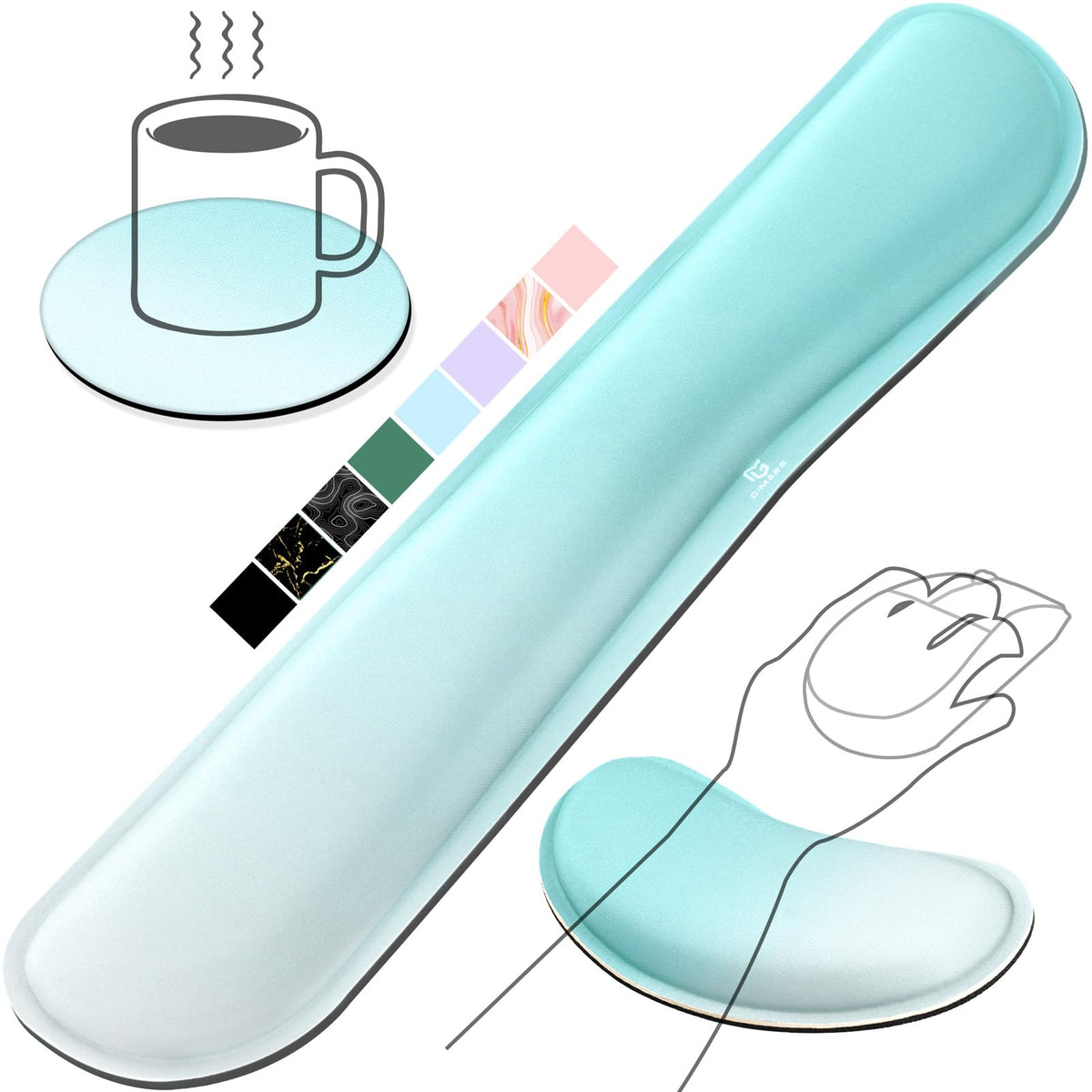 Gimars Memory Foam Wrist Rest for Computer Keyboard, Wrist Support for Office Gaming