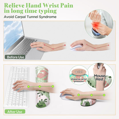 Gimars Memory Foam Wrist Rest for Computer Keyboard, Wrist Support for Office Gaming