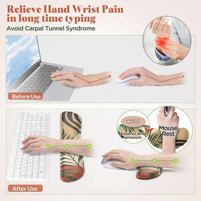 Gimars Memory Foam Wrist Rest for Computer Keyboard, Wrist Support for Office Gaming