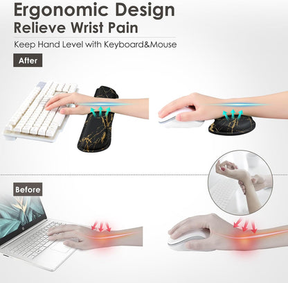 Gimars Memory Foam Wrist Rest for Computer Keyboard, Wrist Support for Office Gaming