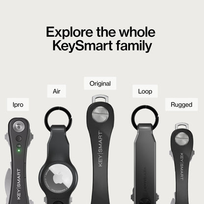 KeySmart Original Key Holder - Compact Key Organizer for Key Chain, Minimalist Clutter-Free EDC Keychains Key Ring, Red Forged Carbon, 14 Keys