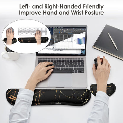 Gimars Memory Foam Wrist Rest for Computer Keyboard, Wrist Support for Office Gaming