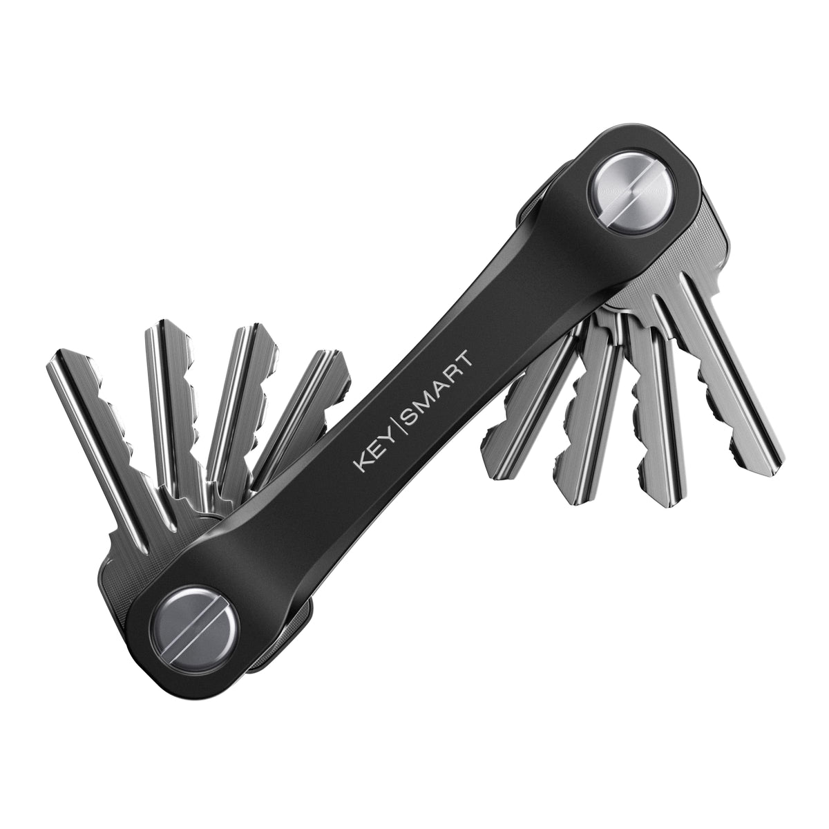 KeySmart Original Key Holder - Compact Key Organizer for Key Chain, Minimalist Clutter-Free EDC Keychains Key Ring, Red Forged Carbon, 14 Keys