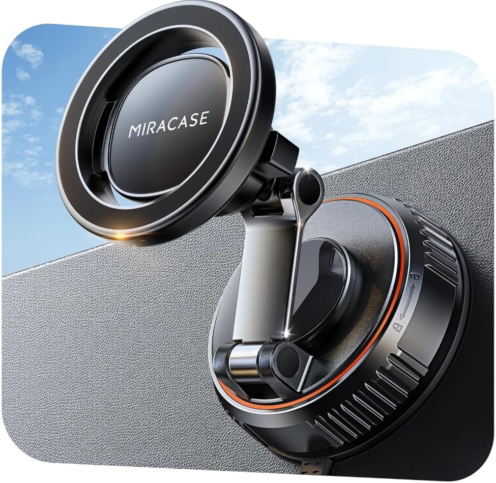 Miracase for MagSafe Car Mount [3600gf Strong Magnet & 89+LBS Suction Base]