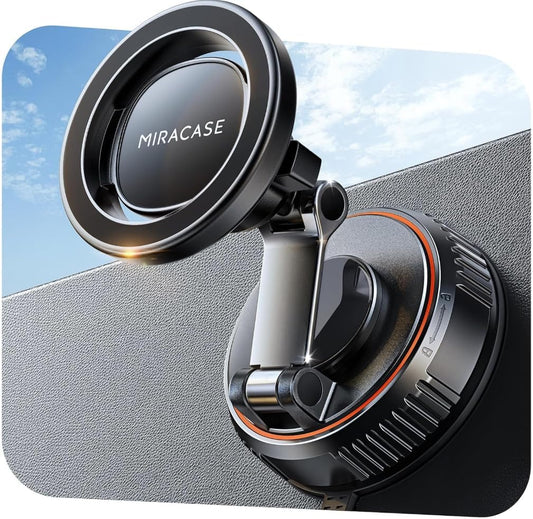 Miracase for MagSafe Car Mount [3600gf Strong Magnet & 89+LBS Suction Base]