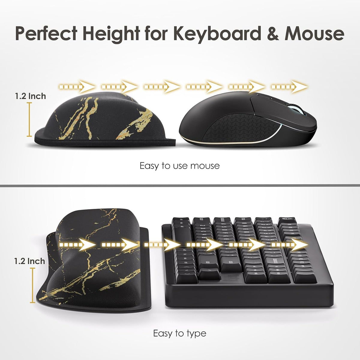 Gimars Memory Foam Wrist Rest for Computer Keyboard, Wrist Support for Office Gaming