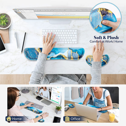 Gimars Memory Foam Wrist Rest for Computer Keyboard, Wrist Support for Office Gaming