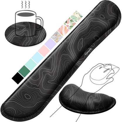 Gimars Memory Foam Wrist Rest for Computer Keyboard, Wrist Support for Office Gaming