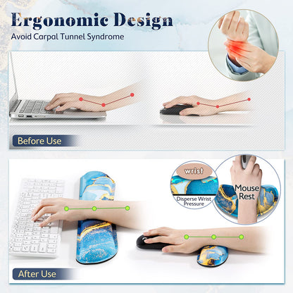 Gimars Memory Foam Wrist Rest for Computer Keyboard, Wrist Support for Office Gaming